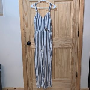 Urban Rebel Striped boho vibes wide leg jumpsuit romper size M